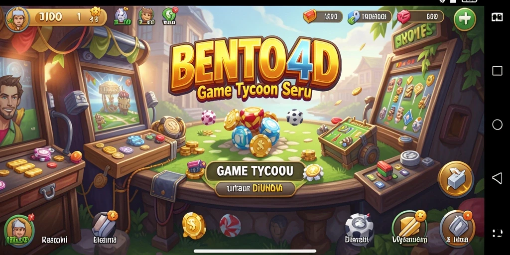 Tampilan gameplay BENTO4D dengan elemen Tycoon yang menarik.