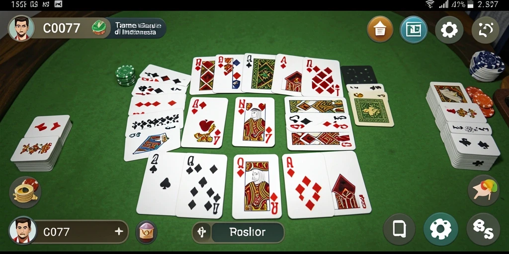 Tampilan menarik dari gameplay Gaple C0077 yang mengasyikkan.
