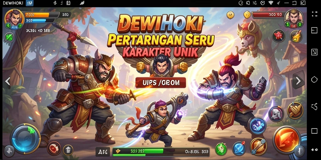 Gameplay mendebarkan DEWIHOKI dengan aksi pertarungan yang intens.