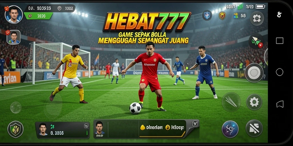 Tampilan gameplay HEBAT777 dengan aksi seru di lapangan.