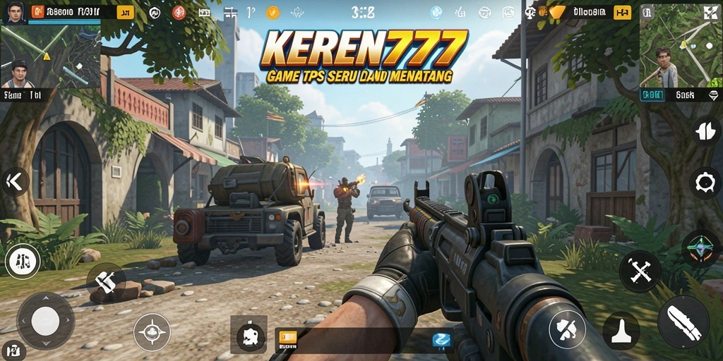 Tangkapan layar dari gameplay KEREN777 yang menampilkan pertempuran seru.