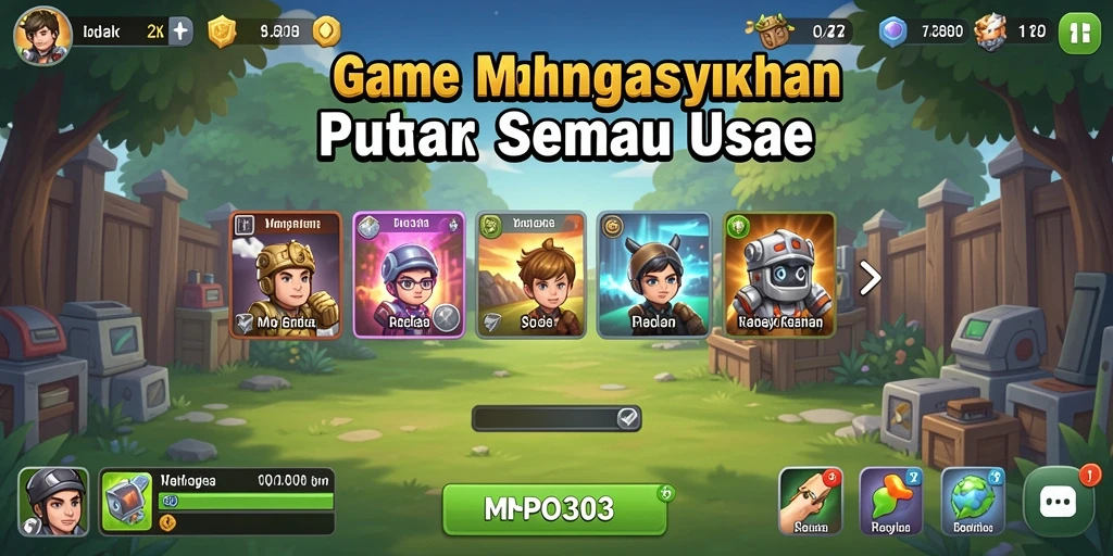 Gambaran gameplay menarik dari MPO303 dengan karakter yang aktif dan penuh warna.