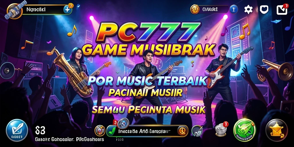 Tampilan menarik dari gameplay PC777 dengan berbagai lagu musik.