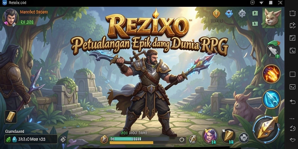 Tampilan gameplay menarik REZIXO dengan aksi RPG yang seru.