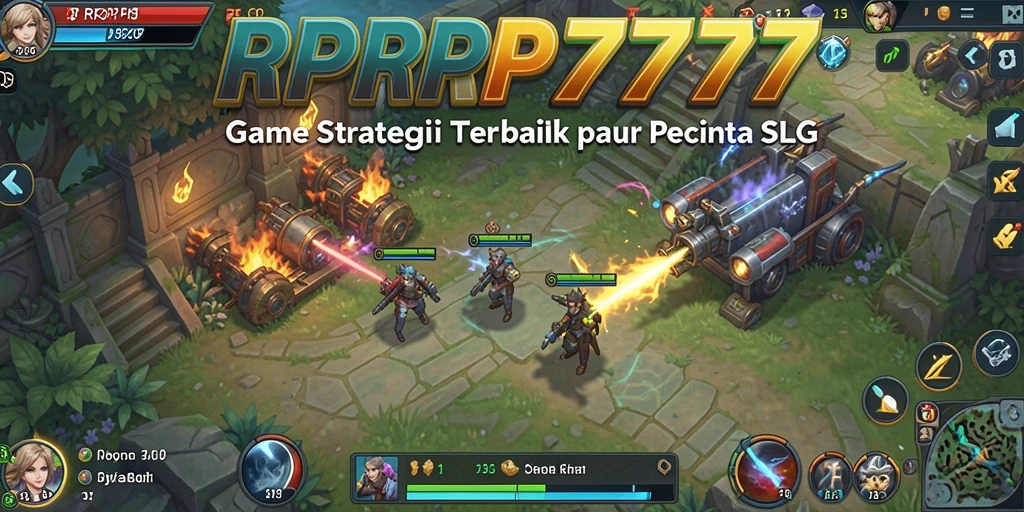 Screenshot RPRP777 yang menampilkan pertempuran mendebarkan dalam game SLG.