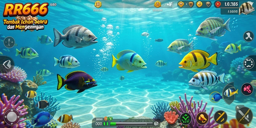Screenshot gameplay Tembak Ikan di RR666 yang seru.