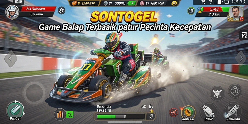 Tampilan menarik dari gameplay balap di SONTOGEL.