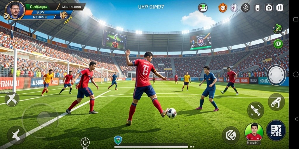GameplayUH77 yang penuh aksi dalam pertandingan olahraga.