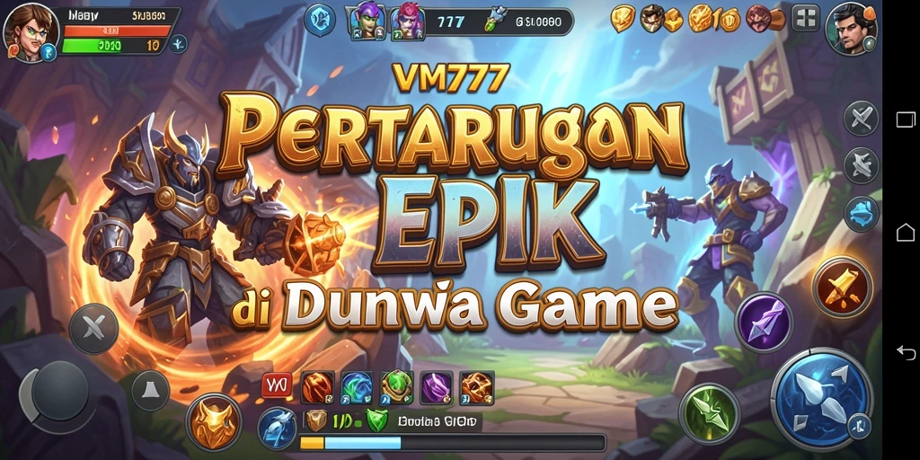 Screenshot utama VM777 menampilkan aksi pertarungan yang mendebarkan.