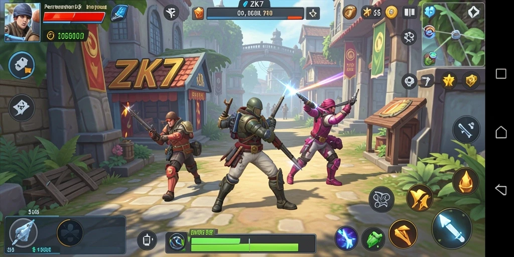 Tampilan gameplay ZK7 yang memukau dalam aksi strategi.